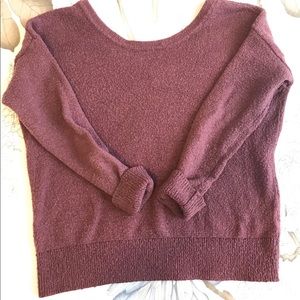 ⚡️3/30⚡️Garage  | Burgundy Soft Reversible Sweater